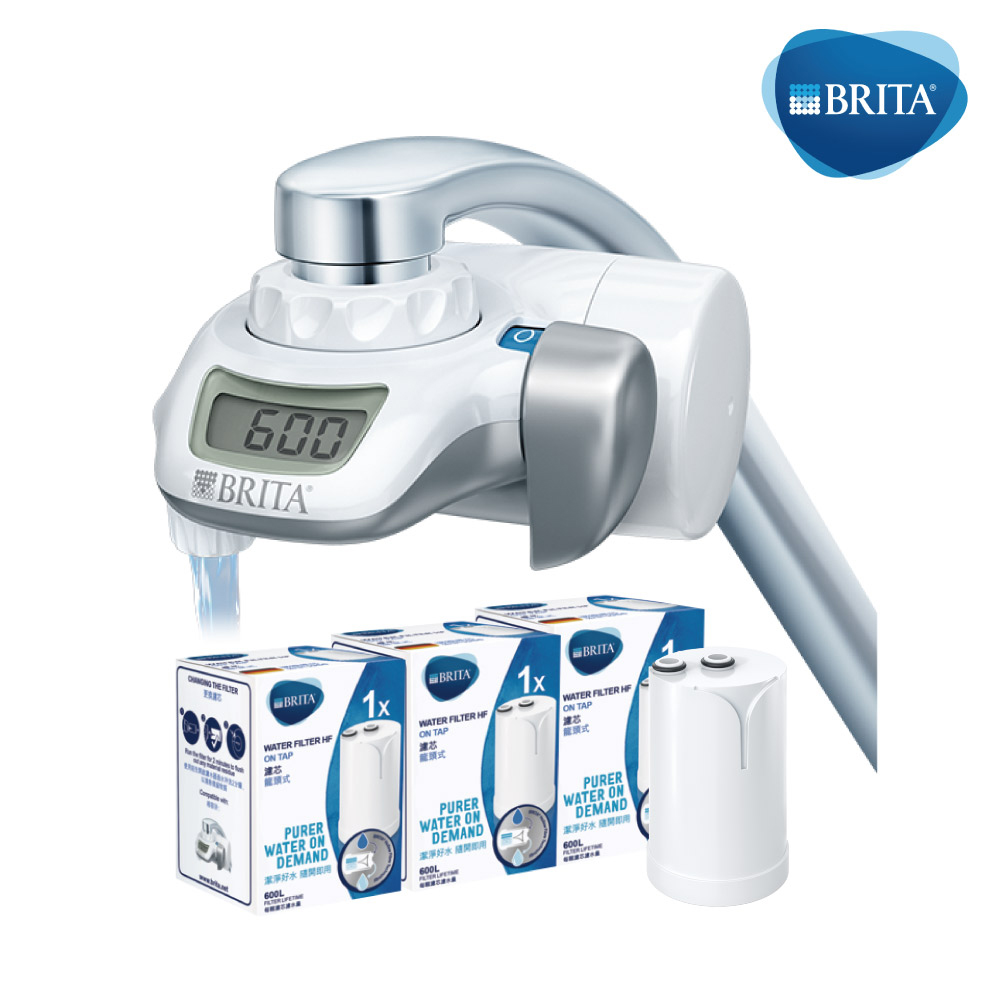 brita-on-tap-濾菌龍頭式濾水器【德國BRITA】On Tap 濾菌龍頭式濾水器+3入濾菌濾芯(共1機4芯)+超品限定加贈1200MO幣