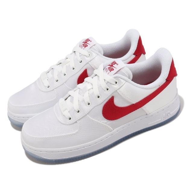 NIKE 耐吉】休閒鞋Wmns Air Force 1 07 ESS SNKR 白紅女鞋AF1 冰底