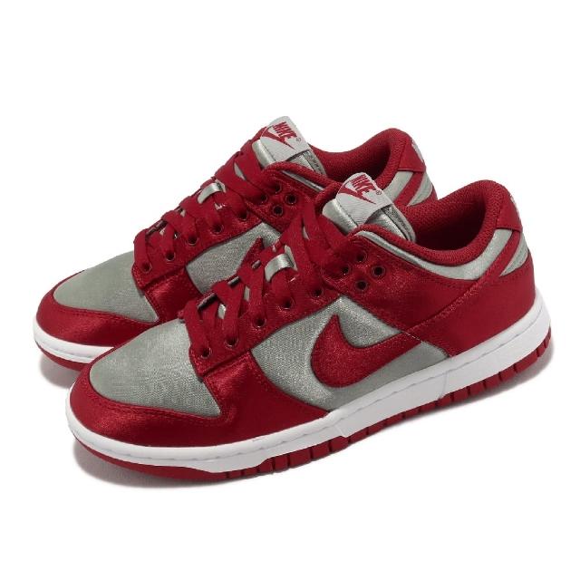 NIKE 耐吉】Wmns Dunk Low UNLV Satin 緞面絲綢灰紅女鞋休閒鞋(DX5931