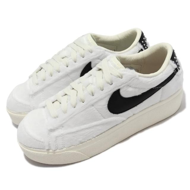 NIKE 耐吉】休閒鞋Blazer Low Platform 女鞋厚底增高毛料鞋面設計鉚釘