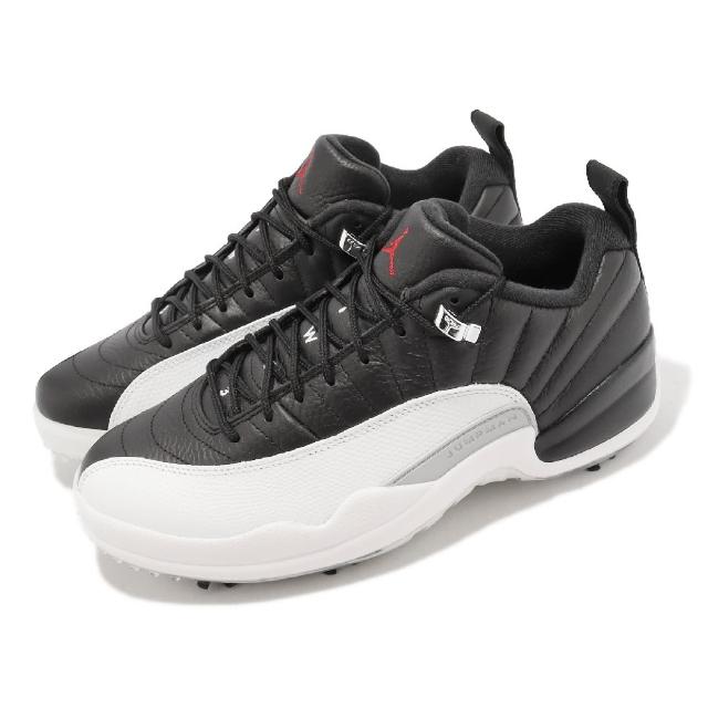 【NIKE 耐吉】高爾夫球鞋Air Jordan XII Low 男鞋黑白高球Playoffs