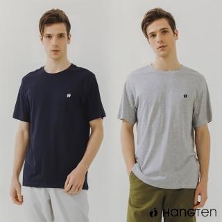 【Hang Ten】男裝-100%純棉 BCI良好棉花圓領短袖素面T恤(多色選)