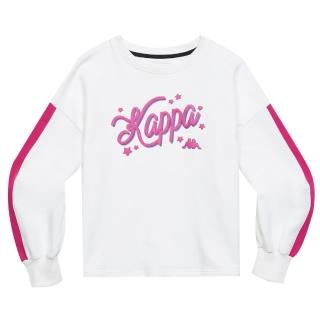 【KAPPA】義大利 舒適吸濕排汗女針織長袖T恤(白 37148CW001)
