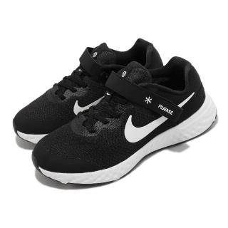 【NIKE 耐吉】慢跑鞋 Revolution 6 Flyease NN 4E GS 大童 女鞋 寬楦 黑 運動鞋(DO5065-003)