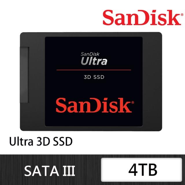 【SanDisk】Ultra 3D SSD 4TB 2.5吋SATAIII固態硬碟(560MB