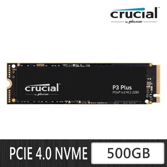 【Crucial 美光】P3 Plus 500GB M.2 2280 PCIe 4.0 ssd固態硬碟 讀 4700M 寫 1900M(CT500P3PSSD8)