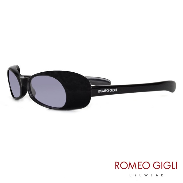 【Romeo Gigli】義大利質感橢圓鏡框太陽眼鏡(黑-RG217-1I1)