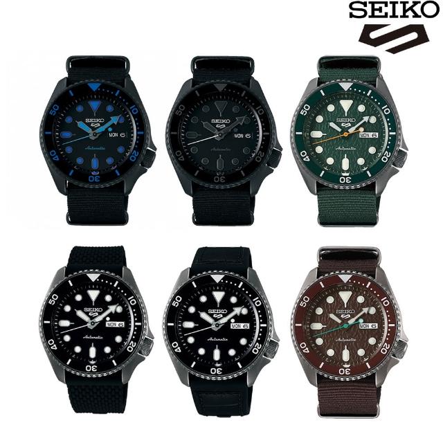 【SEIKO 精工】5 Sports系列經典黑色系水鬼機械錶42mm(多款可選 均一價)
