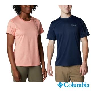【Columbia 哥倫比亞 官方旗艦】男女款-Omni-Wick快排短袖上衣(特談活動 / 2022年春夏商品)
