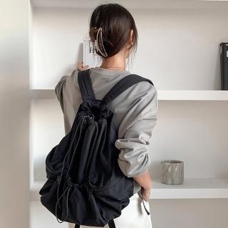 【MoonDy】後背包 工裝包 抽繩包 水桶包 韓國包包 大學生背包 雙肩包 輕便包包 休閒包包 書包 背包 大容量