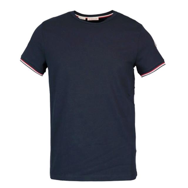 【MONCLER】男款 品牌LOGO 短袖T恤-深藍色(S號、M號、L號、XL號)