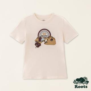 【Roots】Roots大童-#Roots50系列 璀璨50有機棉短袖T恤(椰奶色)