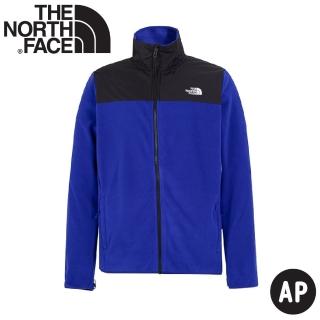 【The North Face】男 可套式刷毛保暖外套 AP《黑藍》49AE/拼接保暖立領抓絨外套/保暖外套(悠遊山水)