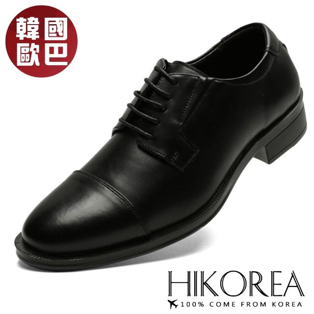 【HIKOREA】韓國空運。線條商務上班皮鞋/皮革厚底/男鞋(73-494/現貨+預購)