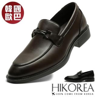 【HIKOREA】韓國空運。時尚刻紋馬銜釦造型皮鞋/樂福鞋/男鞋(73-496/2色/現貨+預購)