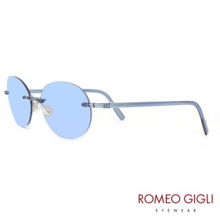 【Romeo Gigli】義大利時尚圓形個性太陽眼鏡(藍-RG223-8i9)