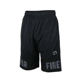 【FIRESTAR】男彈性訓練籃球短褲-五分褲 慢跑 路跑 運動 黑白(B2006-10)