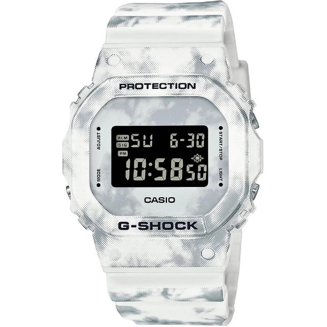 【CASIO 卡西歐】G-SHOCK 冰凍森林系列電子手錶 畢業 禮物(DW-5600GC-7/速)