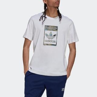 【adidas 愛迪達】Adidas Camo Infill Tee 男 短袖上衣 T恤 國際版 經典 變色Logo 白(H13500)