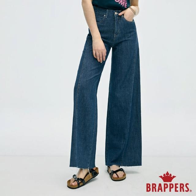 【BRAPPERS】女款 Boy friend系列-高腰全棉寬褲(深藍)