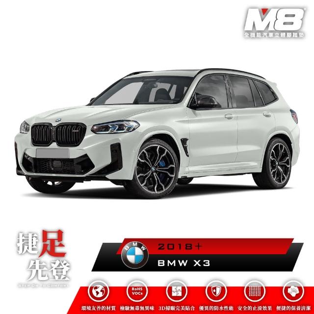 【M8】全機能汽車立體腳踏墊(BMW X3 G01 2018+)