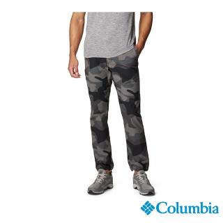 【Columbia 哥倫比亞 官方旗艦】男款- 黑迷彩彈性長褲(UAE34160BQ / 2022年春夏商品)