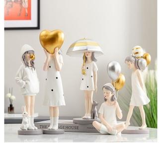 【JEN】北歐創意女孩造型居家裝飾桌面擺飾(4款可選)