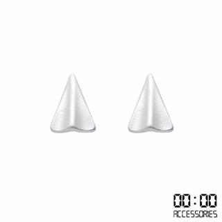 【00:00】韓國設計S925銀針趣味迷你紙飛機造型耳環(S925銀針耳環 紙飛機耳環)