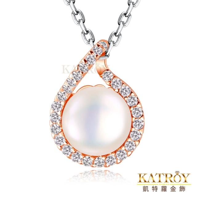 【KATROY】天然珍珠項鍊 9.5-10.0 MM 精鍍玫瑰金 禮物 母親節推薦 PA22001-3(重覆賣場勿上架)