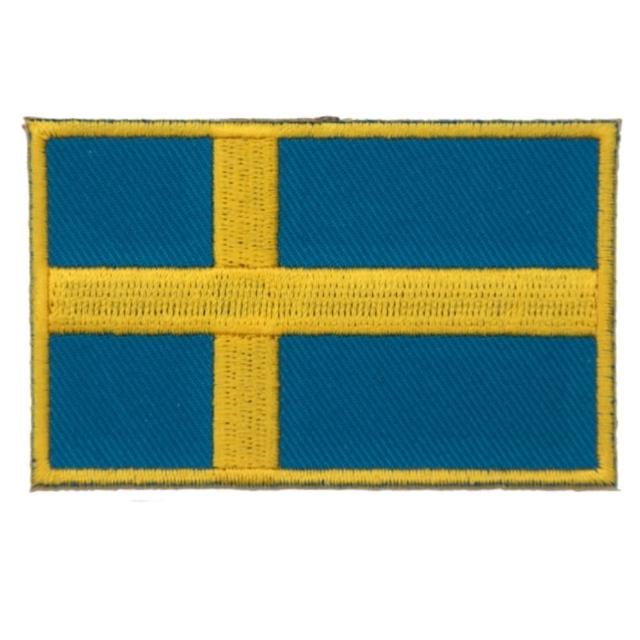【A-ONE 匯旺】瑞典 熱燙胸章 布藝士氣章 背膠貼章 熨燙繡片貼 Flag Patch燙貼