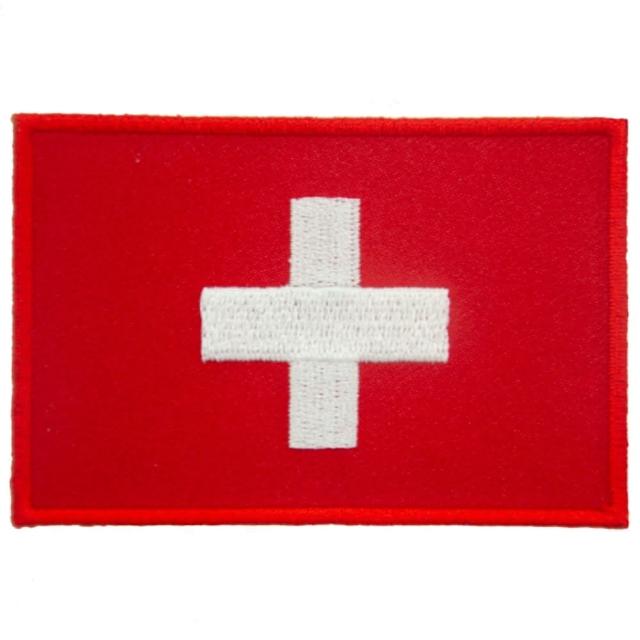 【A-ONE 匯旺】瑞士 背膠士氣章 布藝肩章 Flag Patch背包貼 熱燙胸章 熨斗補丁貼