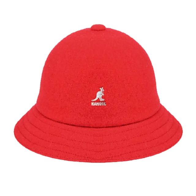 【KANGOL】品牌LOGO 紅色漁夫帽(S號)