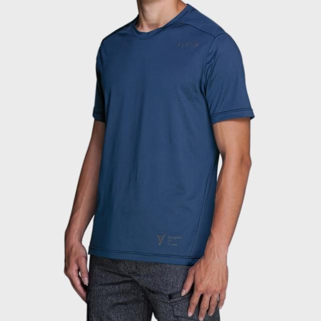 【LYEIN】短袖都會排汗T-shirt-藍(吸濕排汗 台灣製 MIT)