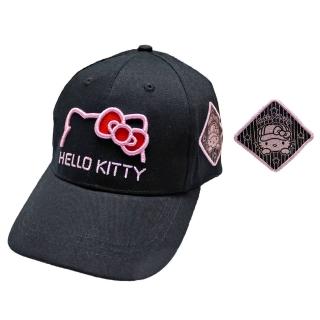 【HELLO KITTY】凱蒂貓~Hello Kitty蝴蝶結黑色親子棒球帽(正廠原版台灣授權)