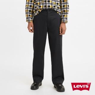 【LEVIS 官方旗艦】男款 微正式西裝休閒寬褲 / 黑色基本款 人氣新品 A0970-0003