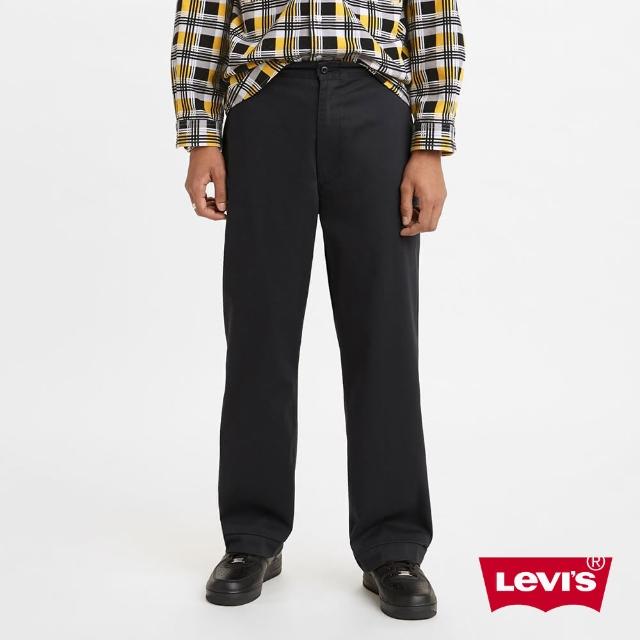 【LEVIS 官方旗艦】男款 微正式西裝休閒寬褲 / 黑色基本款 熱賣單品 A0970-0003