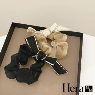【HERA 赫拉】韓國bling蝴蝶結慵懶式髮圈 H111041201(髮飾 髮圈)