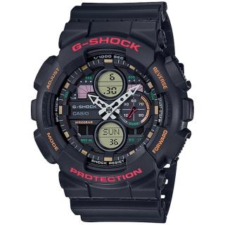 【CASIO 卡西歐】G-SHOCK 復古音響概念雙顯錶(GA-140-1A4/速)