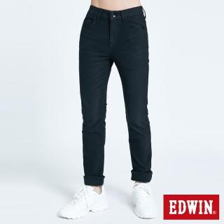 【EDWIN】男裝 JERSEYS 迦績EDGE窄直筒色褲(黑色)