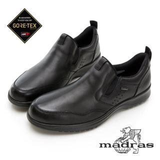 【GEORGE 喬治皮鞋】MADRAS馬德拉斯 真皮防水側鬆緊帶休閒鞋 -黑 218014MS-10