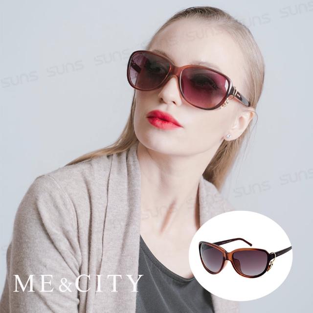 【ME&CITY】甜美心型鑲鑽太陽眼鏡 精緻時尚款 品牌眼鏡 抗UV400(ME120064 E124)