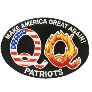 【A-ONE 匯旺】MAGA 讓美國再次偉大 火焰Q 川粉 刺繡布章 貼布 布標 燙貼 徽章 肩章(NO.341)