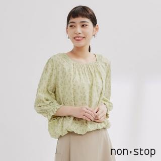 【non-stop】清新花卉方領上衣-2色