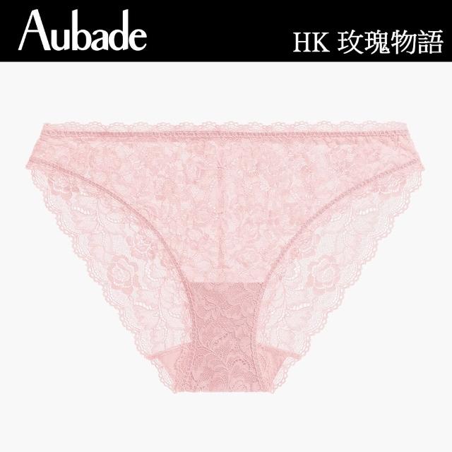 【Aubade】玫瑰物語蕾絲三角褲-HK(清新粉)
