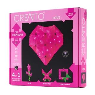 【英國T&K】越玩越靈巧 STEAM寶盒：LED 3D 克里托創意魔法片：紅色愛心和花園(3493-Love)