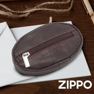 【Zippo官方直營】棕色牛皮零錢包(皮件皮夾)