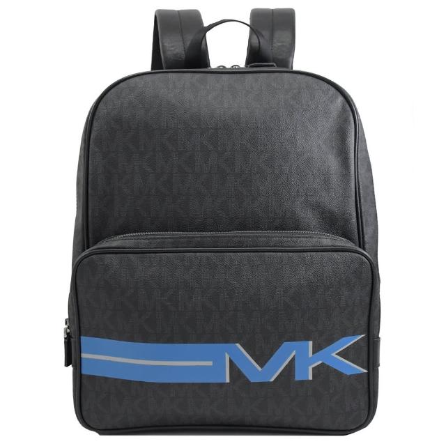 【Michael Kors】經典滿版MK LOGO印花手提商旅包旅用包後背包(黑)