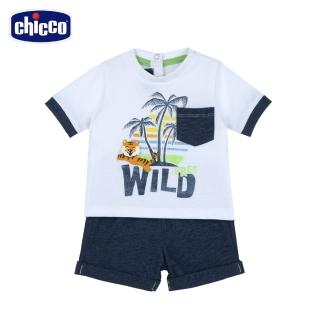 【Chicco】SB 衝浪小虎-短袖套裝 C(2022款式)