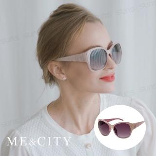 【ME&CITY】古典花園玫瑰大框太陽眼鏡 義大利設計款 抗UV400(ME120032 D242)