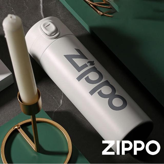 【Zippo官方直營】城市系列-彈蓋智能保溫杯-珍珠白450ml(保溫杯)